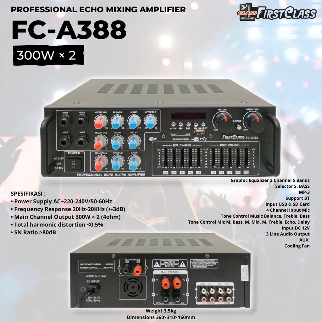 AMPLIFIER Audio FC A388 / FC-A388 / FC A 388 Original FirstClass