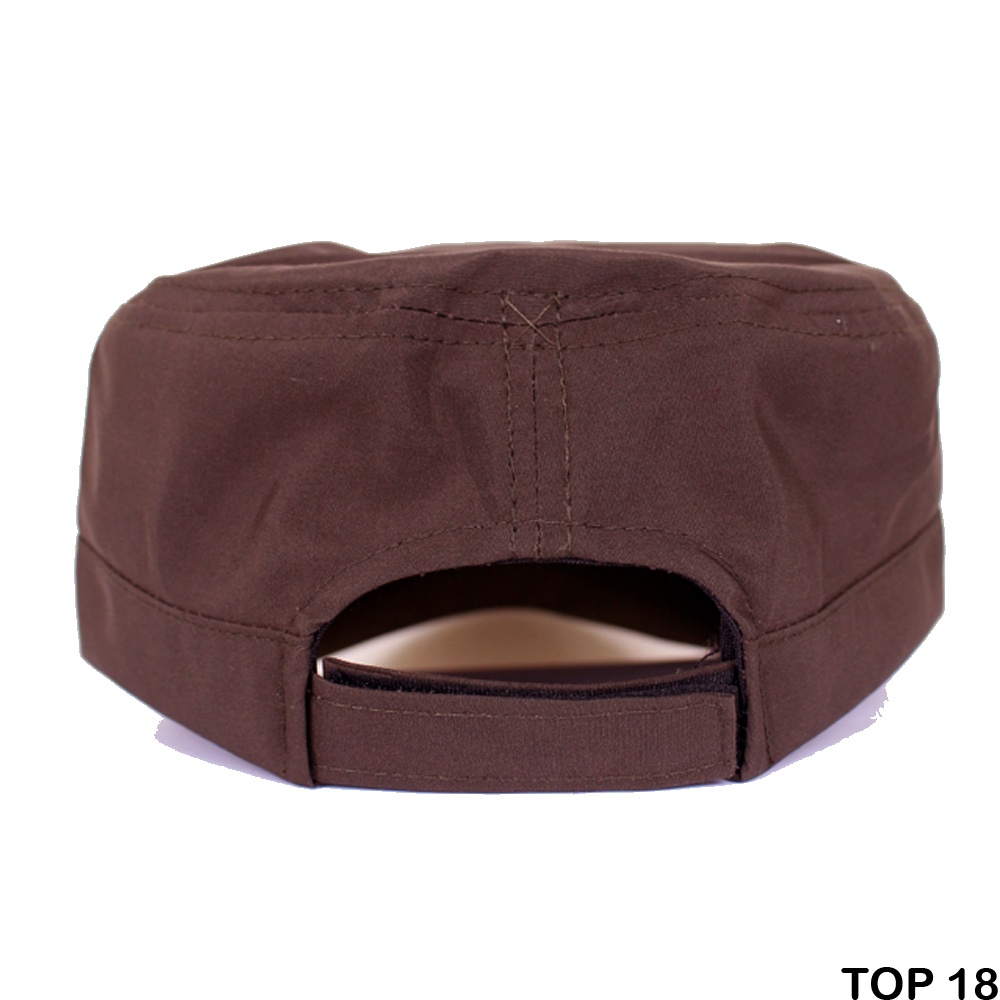 GIOFLO Topi Komando Military Cap Unisex Terbaru Dark Brown / TOP 18