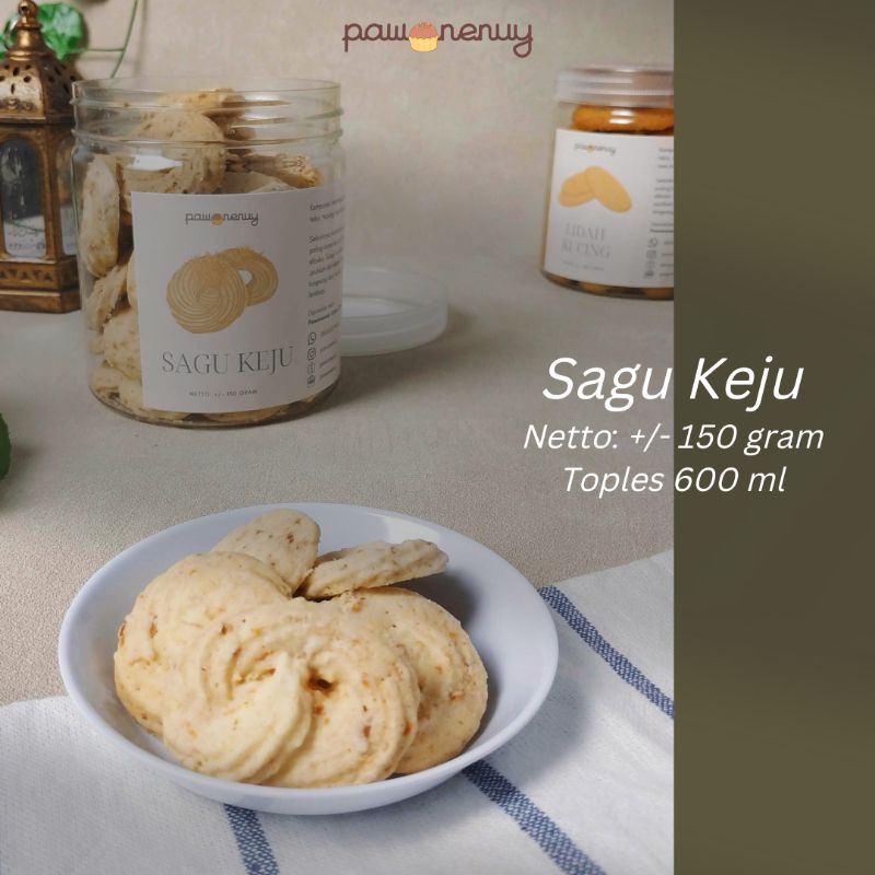 

Sagu Keju | Kue Kering Toples 600 ml | Cemilan Gurih Asin