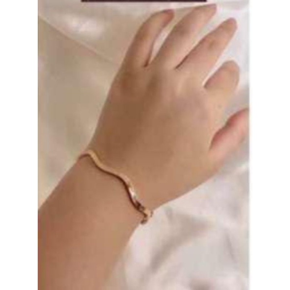 GELANG GELOMBANG TITANIUM ANTI KARAT 00C1