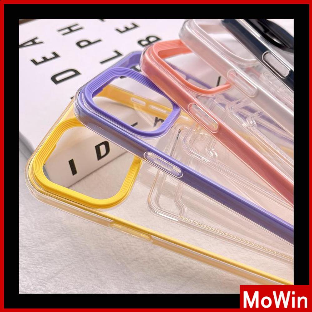 For iPhone 14 Pro Max iPhone Case 3 in 1 Card Holder Clear Case Candy Color Shockproof Protection Camera Black White Pink Purple Compatible For iPhone 13 Pro max 12 11 xr 7plus