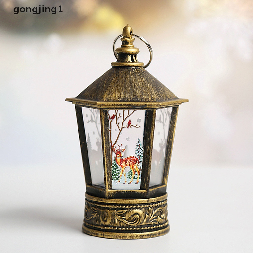 Ggg Ornamen Natal Lampu Lentera LED Santa Claus Merry Christmas Dekorasi Untuk Rumah Xmas Navidad Noel Hadiah Tahun Baru ID