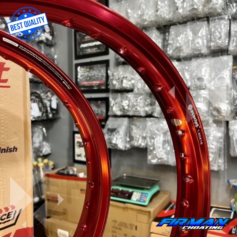 Ring rim velk scarlet merah 18x185 dan 18x160 36 Hole (sepasang) Rx king dll