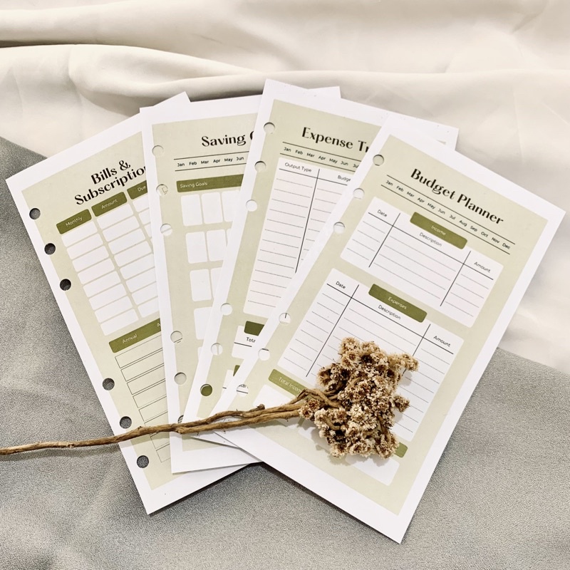 

22 _ PDF Printable Budget Tracker Journal Isi Kertas Binder