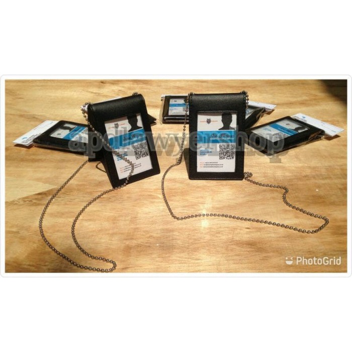 

BERGARANSI Name Tag/ID Card holder kulit 100% ORIGINAL [TERLARIS] Code 4396