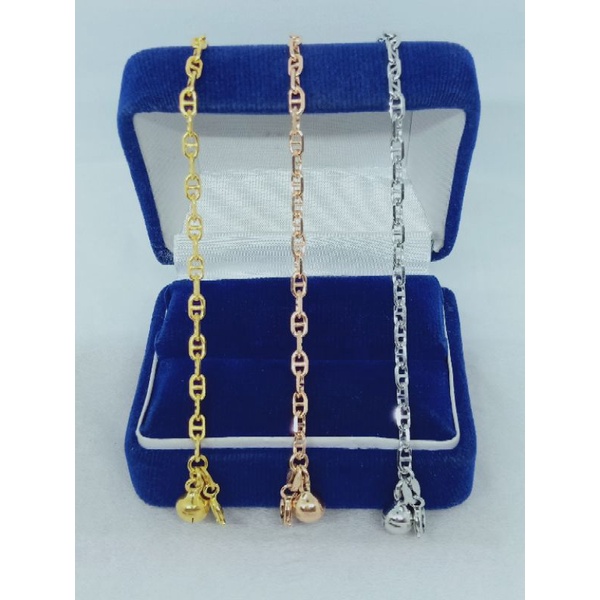 gelang rantai cart*r + 2 bel / gelang perak asli silver 925 lapis emas / gelang fashion wanita terbaru