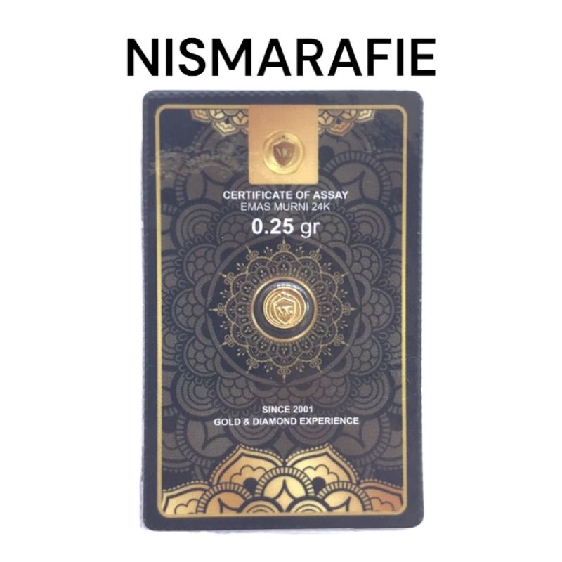 Logam Mulia Emas Minigold Mini Gold 0.25 0,25 Gram Gr Black Series NISMARAFIE
