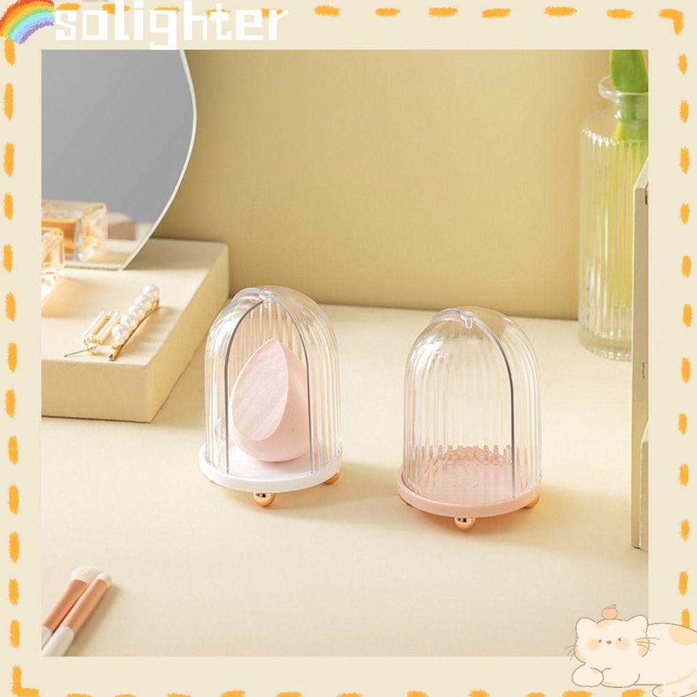 Solighter Beauty Egg Bracket Portable Hollow out Holder Pengeringan Stand Organizer Box