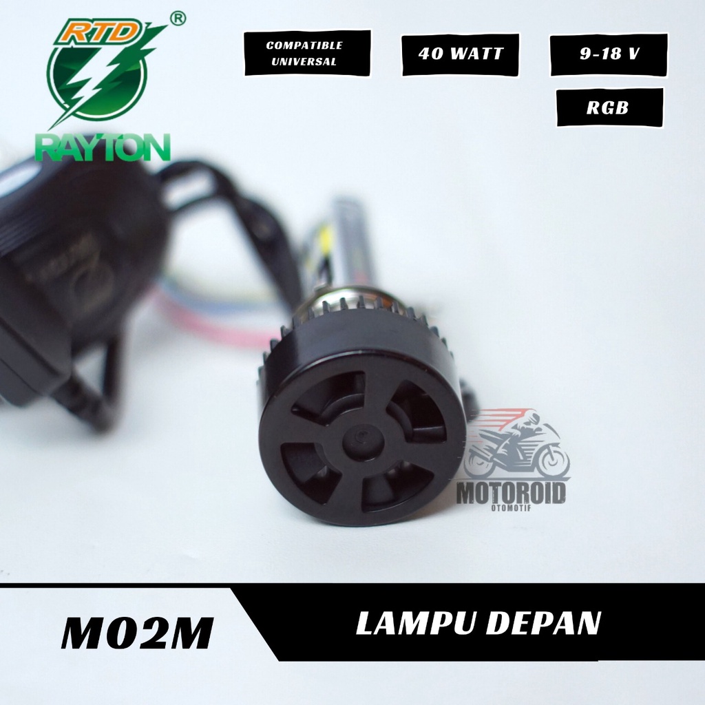 LAMPU DEPAN RAYTON Led Otomotif M02M Rgb REMOT VIA HANDPHONE Original Lampu