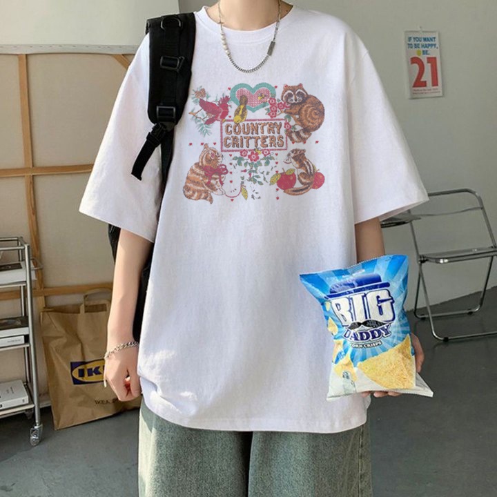 RDGF official shop kemeja leher bulat kaos cotton kaos hitam oversize PRIA &amp; WANITA (UNISEX)