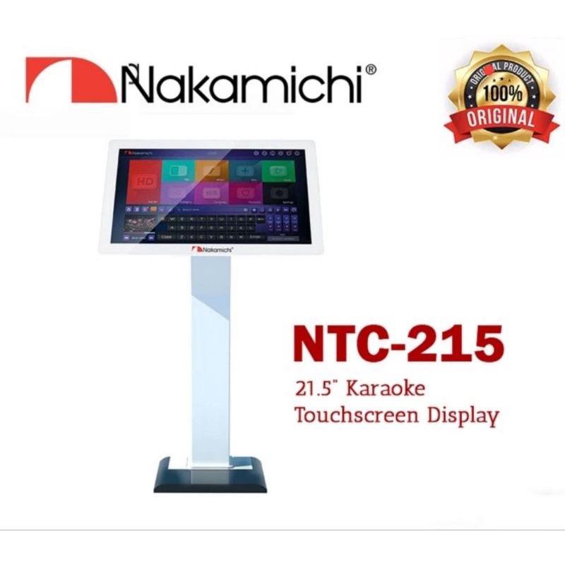 monitor toucscreen led 21 inch nakamichi ntc 215 original layar sentuh karaoke cpu