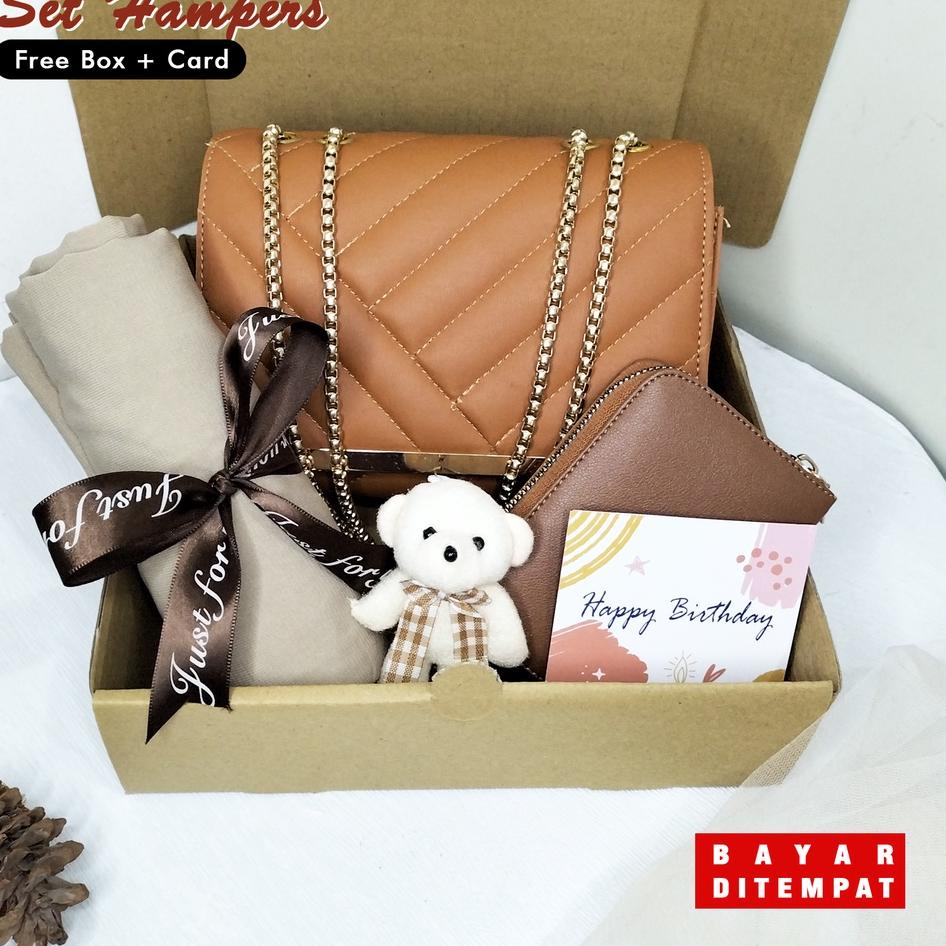 

5.5 COD Set hampers kado ulang tahun hadiah ultah tas wanita paket anniversary hadiah pernikahan murah gift set