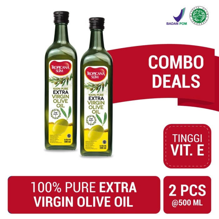 

Twin Pack: Tropicana Slim Extra Virgin Olive Oil 500ml
