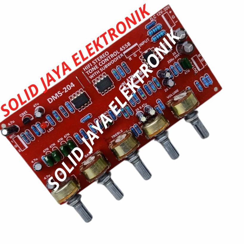 Terbaru KIT TONE CONTROL STEREO PLUS MIC SUBWOOFER SUB  KONTROL MIK SUBWOFER SUB SUBWOOFER DMS204 DM