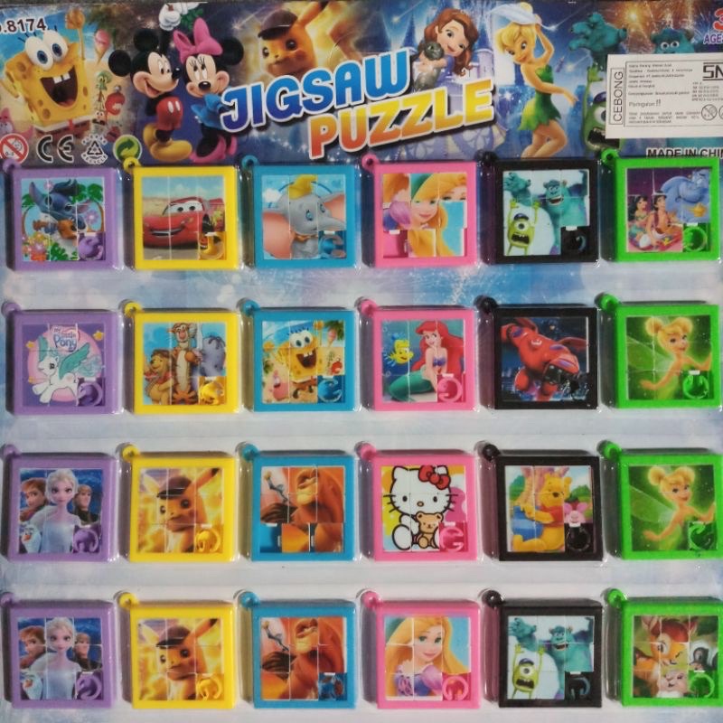 mainan puzzle geser kotak acak kecil / puzle  / mainan edukasi