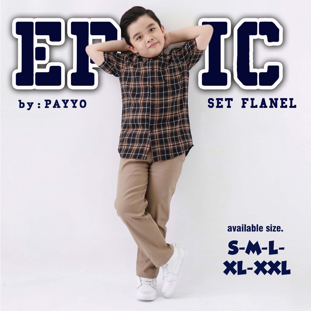 SETELAN KEMEJA FLANEL  anak laki laki by Payyo