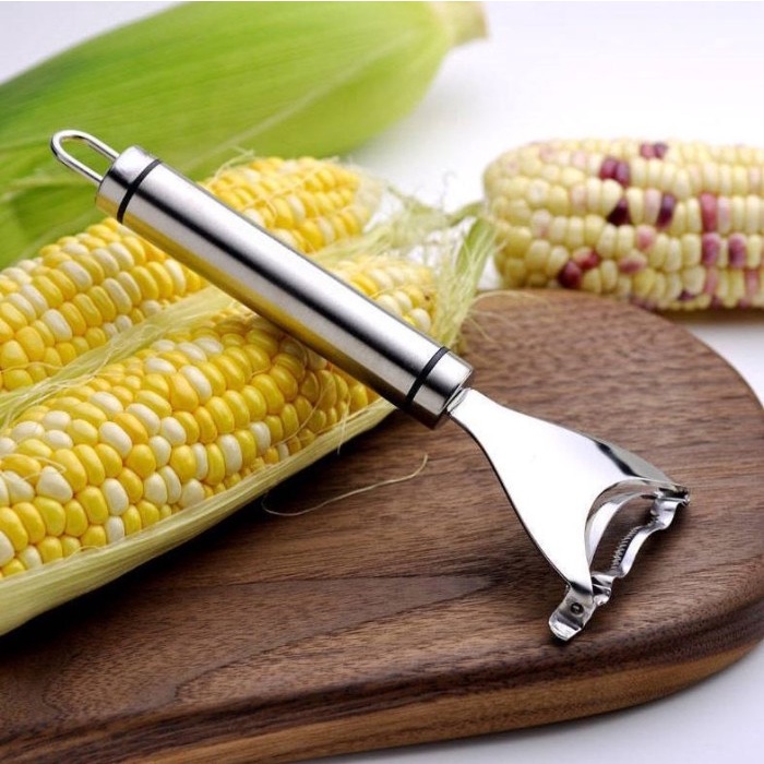 Pengupas Biji Jagung Peeler Stainless Tebal Corn Stripper Serutan Pemipil