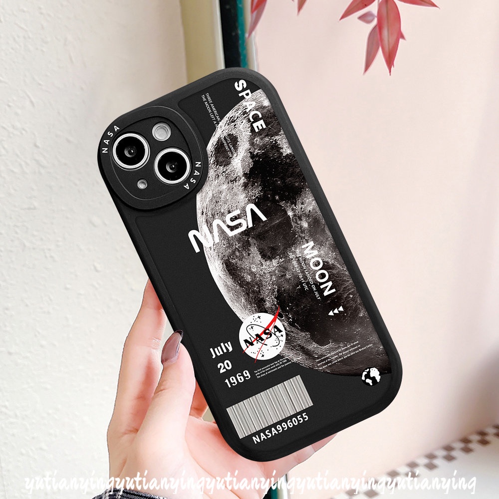 Casing NASA Merk Trendy Oppo A15 A17 A5s A77s A55 A57 A16 A54 A12 A96 A76 A95 A17K A16K A74 A16E A3S A94 A1K A9 A5 A31 A15s A7 A53 A92 Reno 5Z 87 7Z 5F 5 6 4 Case TPU Lembut A36