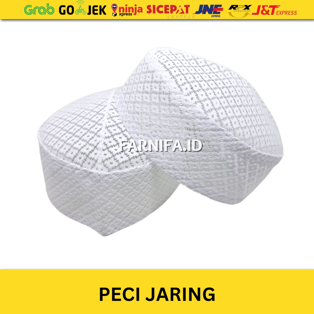 Peci jaring kopiah jaring hitam dan putih songkok jaring