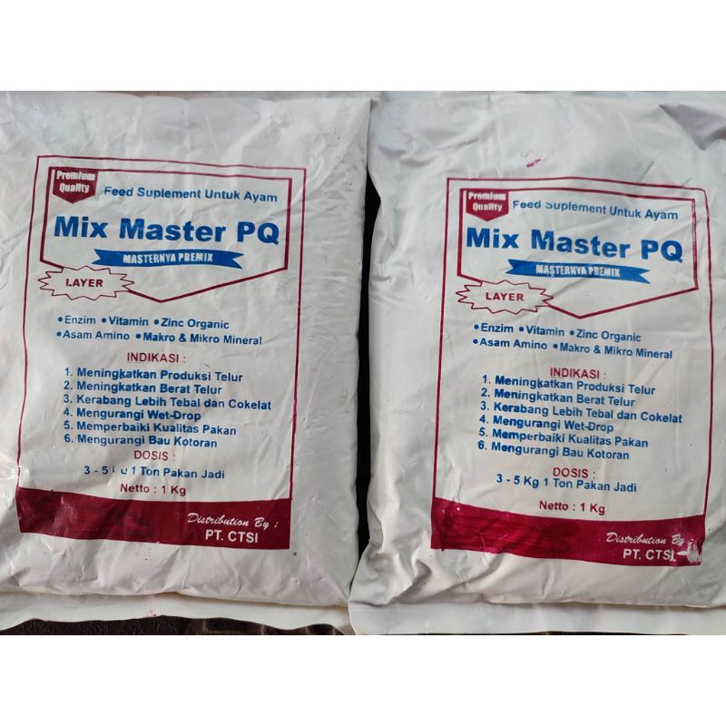 

Mix master layer PQ 1kg premix layer suplemen ayam petelur