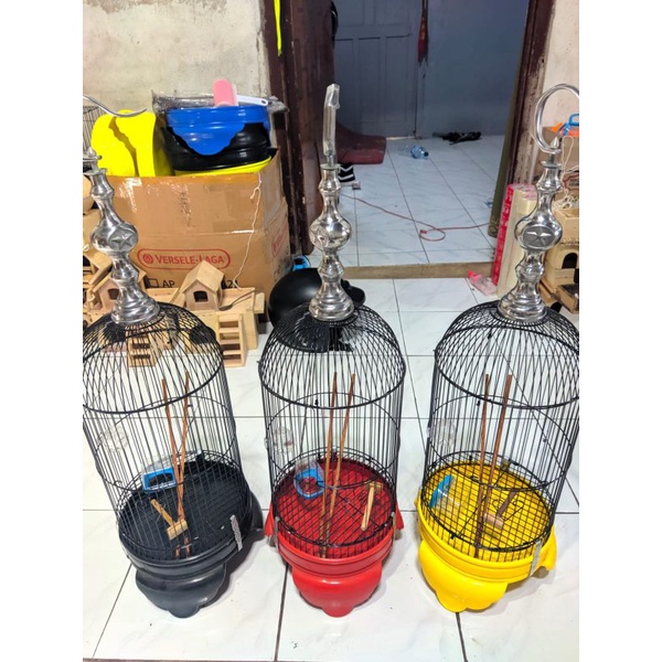 Sangkar Holopet Pleci Komplit Termurah Sangkar Burung Tebok PVC pion Stainless