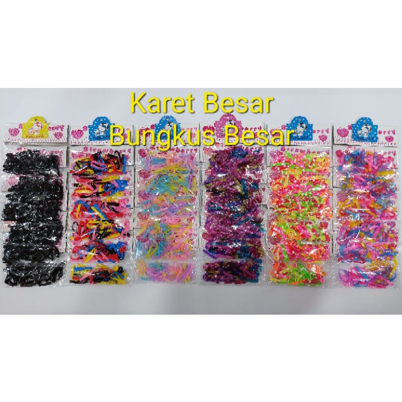 Karet Rambut 12pack Besar Silikon Kulakan Grosir