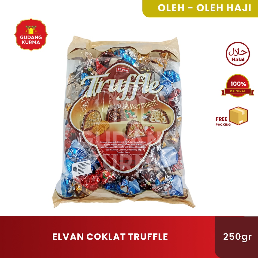 

Coklat Turki Coklat Truffle Elvan 250gr [Repack] Coklat Oleh Oleh Haji Umroh Snacks Coklat Lebaran Tahun Baru Natal