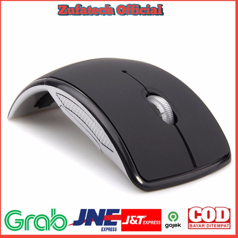 iMace Folded Super Slim Optical Wireless Mouse 2.4GHz - M016 - Black