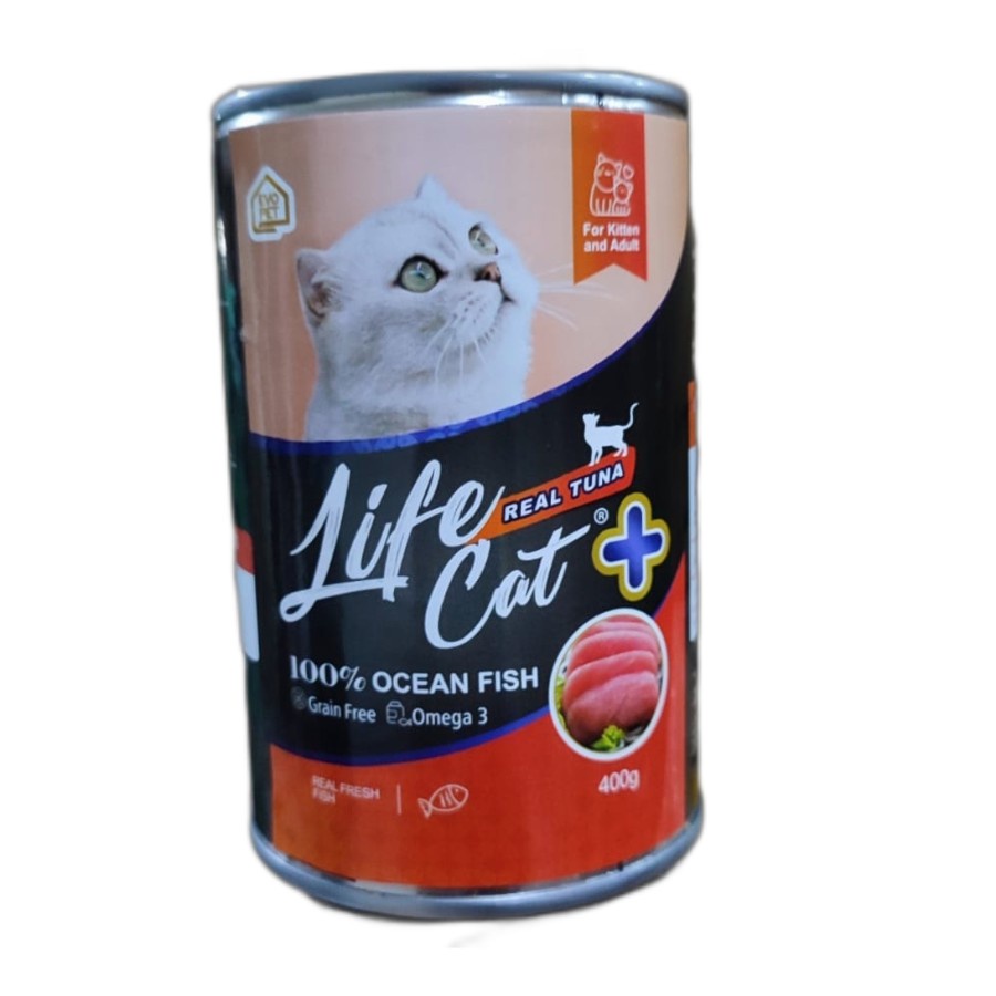 Life Cat Plus Can Adult Real Tuna Makanan Kucing Kaleng 400gr