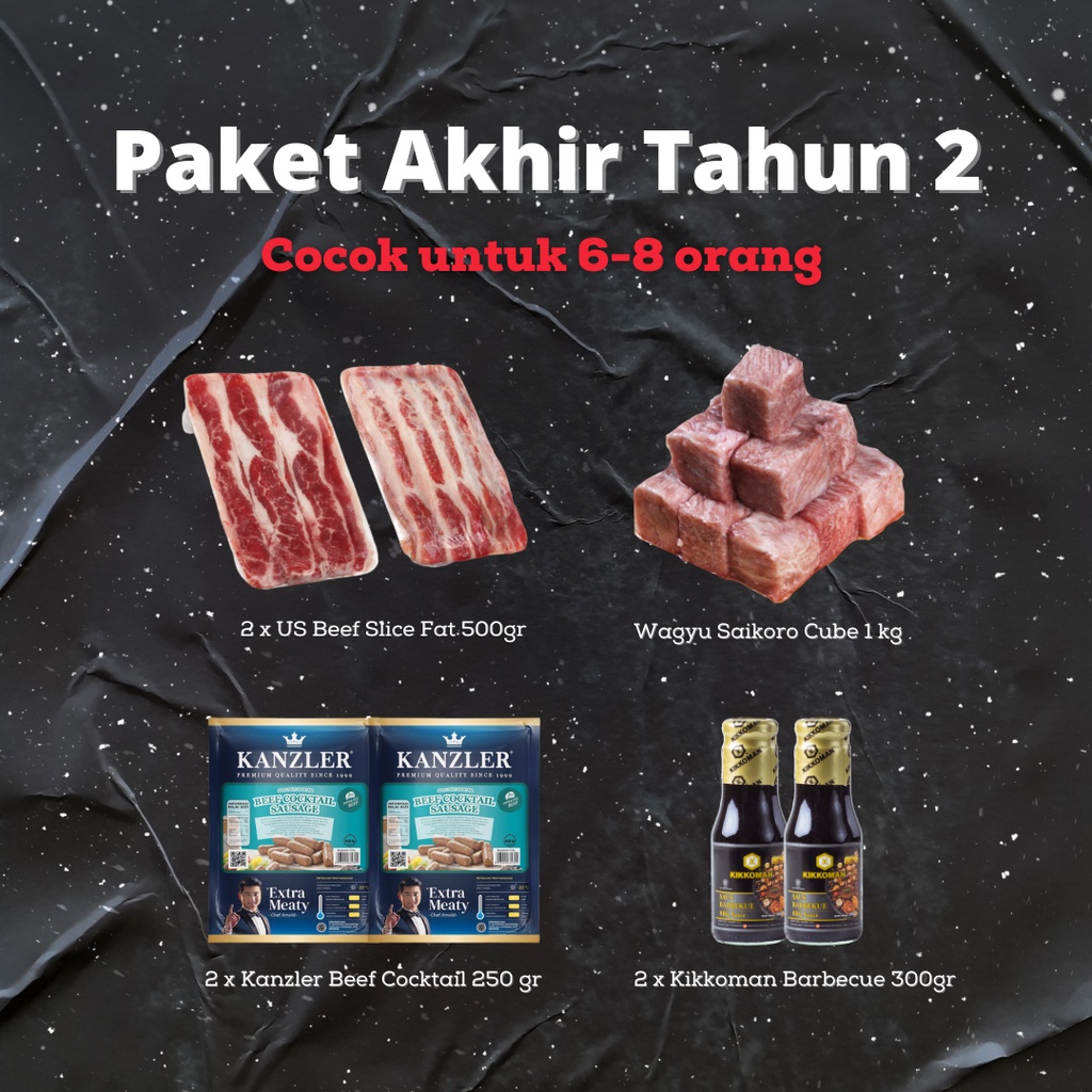 

Paket BBQ Beef Slice / Paket Korean BBQ Daging Slice HEMAT (5-6 orang) AT 2