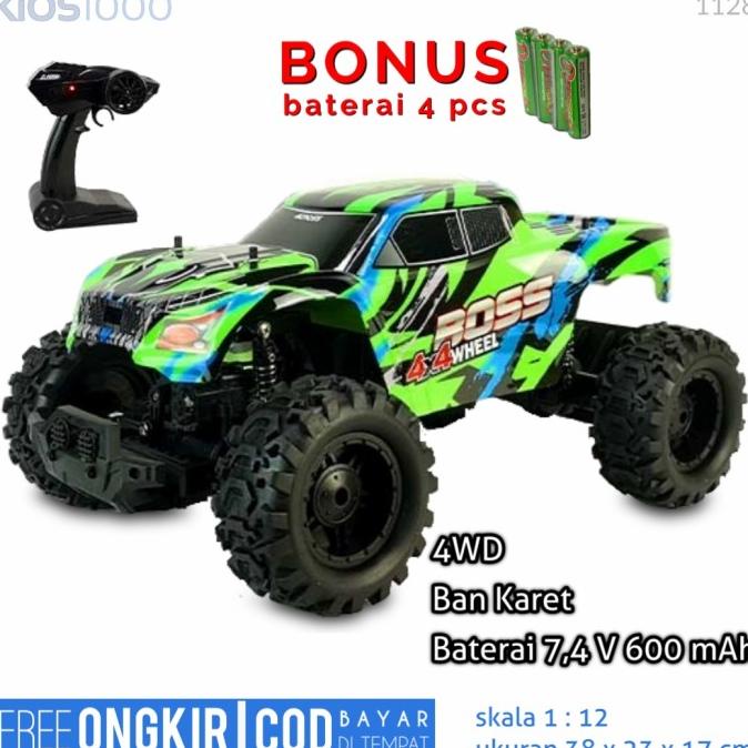 MOBIL REMOTE KONTROL OFF ROAD 4 WD BESAR RC CAR MAINAN REMOT CONTROL
