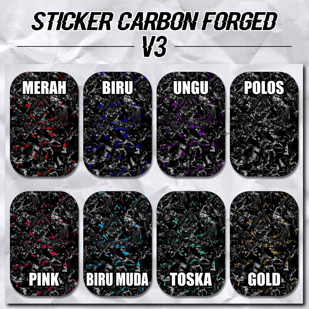 V3 Sticker Carbon Forged Stiker Motor