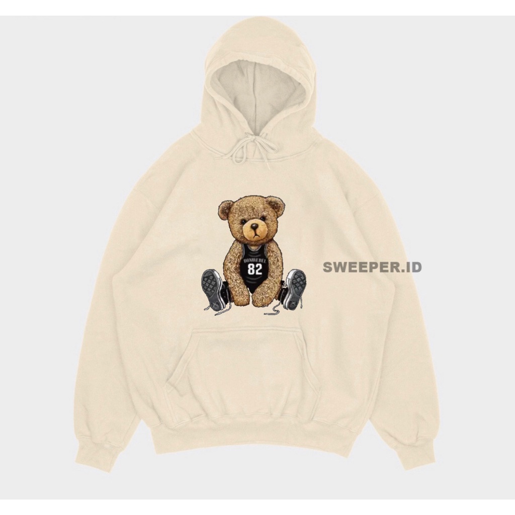 SWEATER HOODIE DOM REBEL TEDDY BEAR SPORTY BAHAN FLEECE