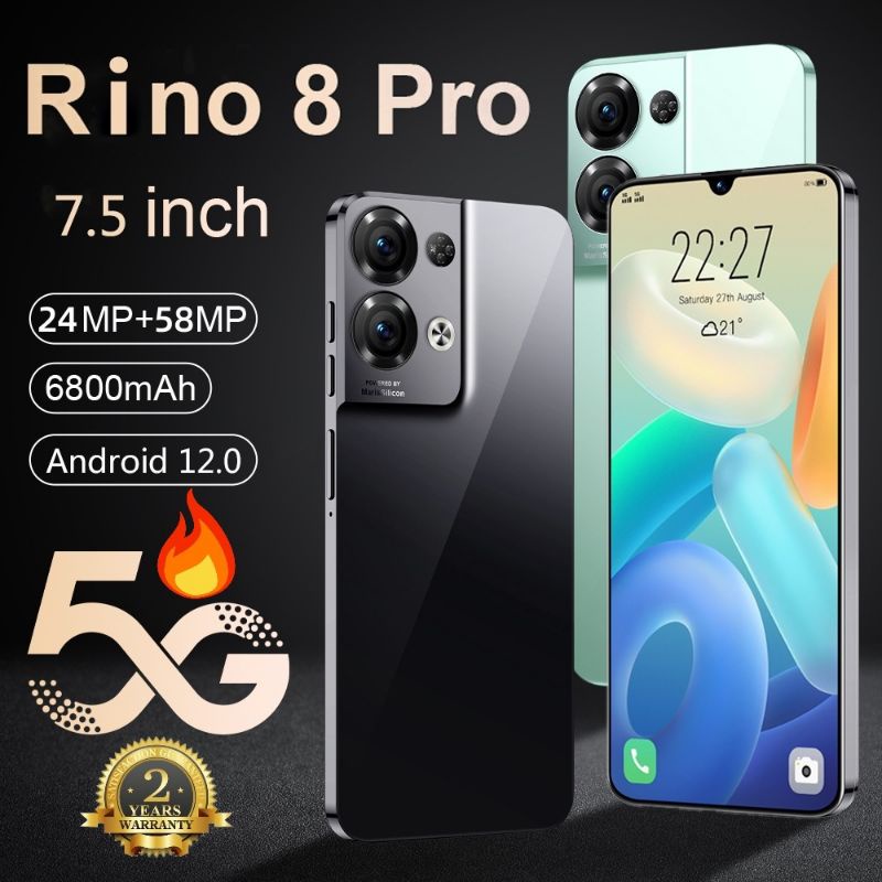 (pruduk baru hp) hp murah rino8 pro+ handphone asli 12gb ram+512gb rom