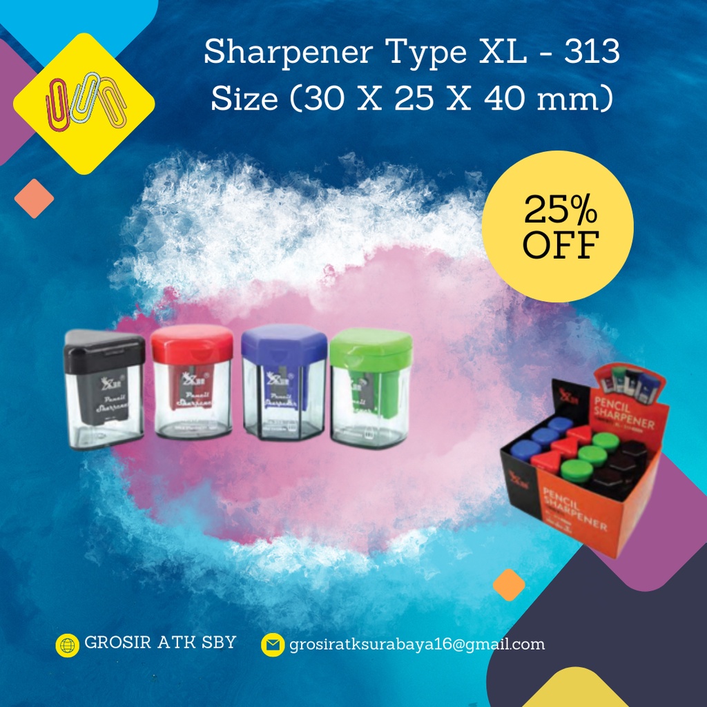 

Sharpener / Rautan / Ongotan / Peruncing Pensil / Serutan Pensil Type XL - 313