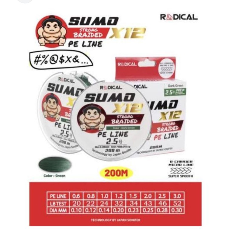 SENAR PE Radical SUMO X12 200m