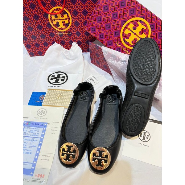 Sepatu Tory Burch Miror flat ballerina full kulit (balet) / tory flat ballerina / kulit domba