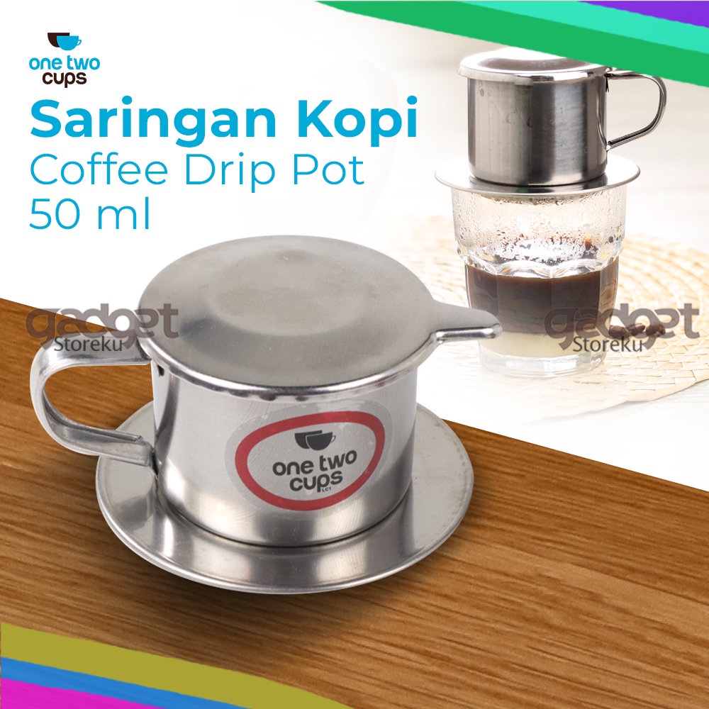 Filter Saring Kopi Vietnamese Coffee Drip Pot Stainless Steel 50ml 6 Quai 8.5 x 5.5 cm