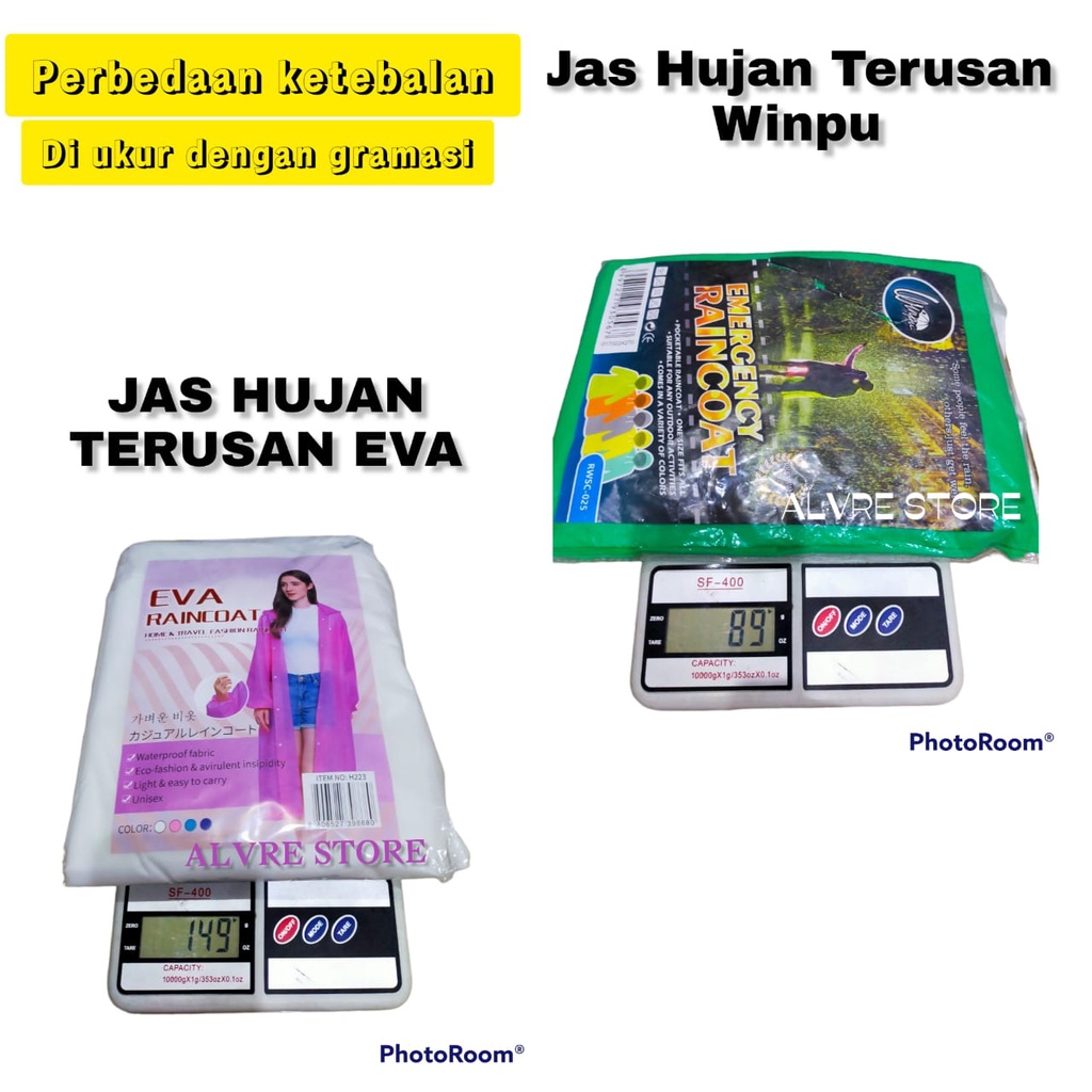 OBRALL..!!!.. Jas Hujan TERUSAN EVA / Raincoat Mantel Dewasa Semi Transparan Polos / Raincoat