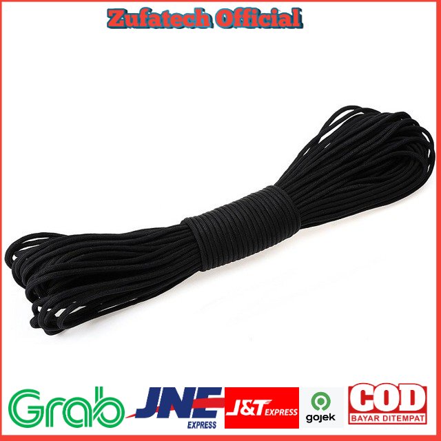 YOUGLE Tali Paracord Camping Adventure 7 Core 31 Meter - SS01 - Black