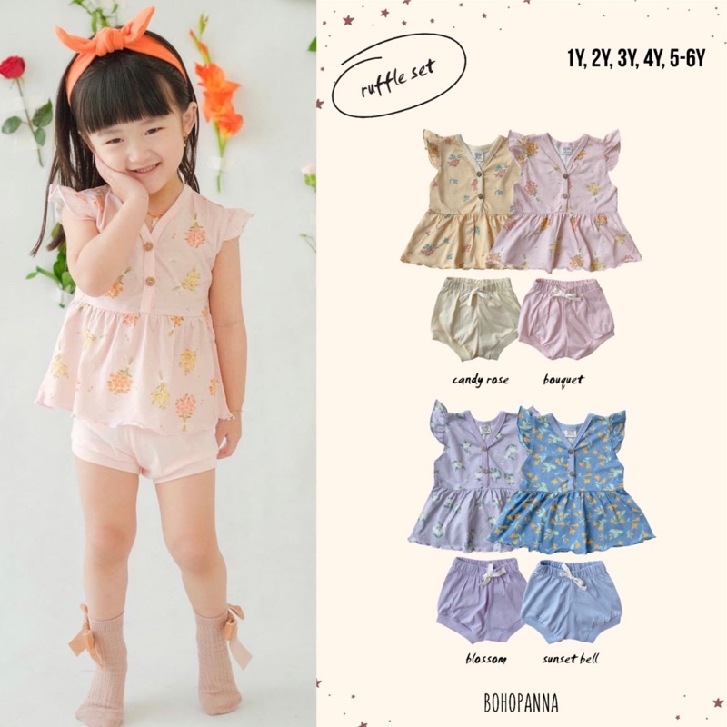 BOHOPANNA - RUFFLE SET - Setelan Anak Perempuan
