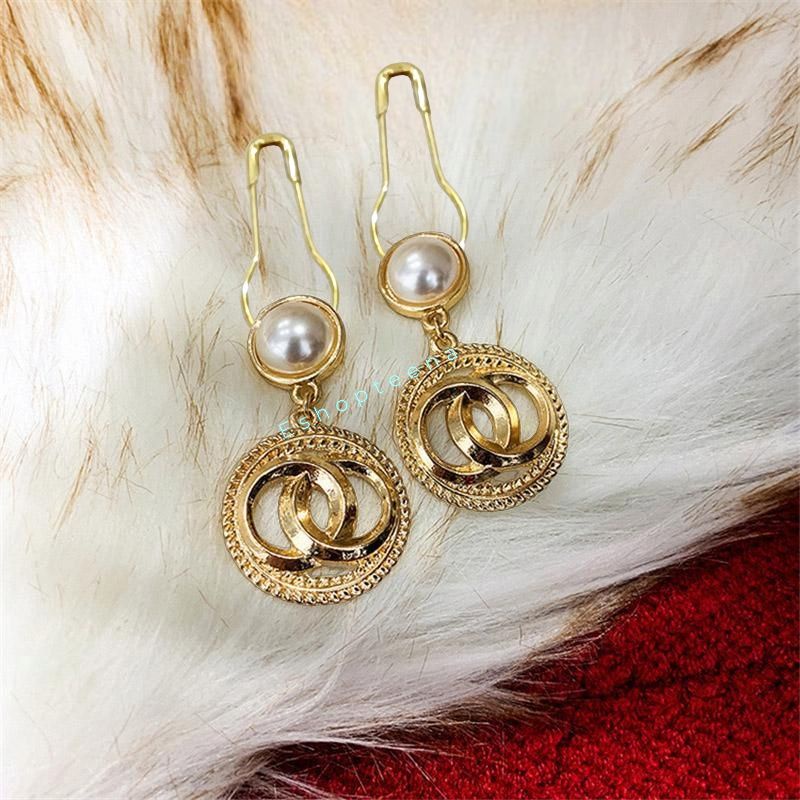 A132 Anting hijab pearl CC gold