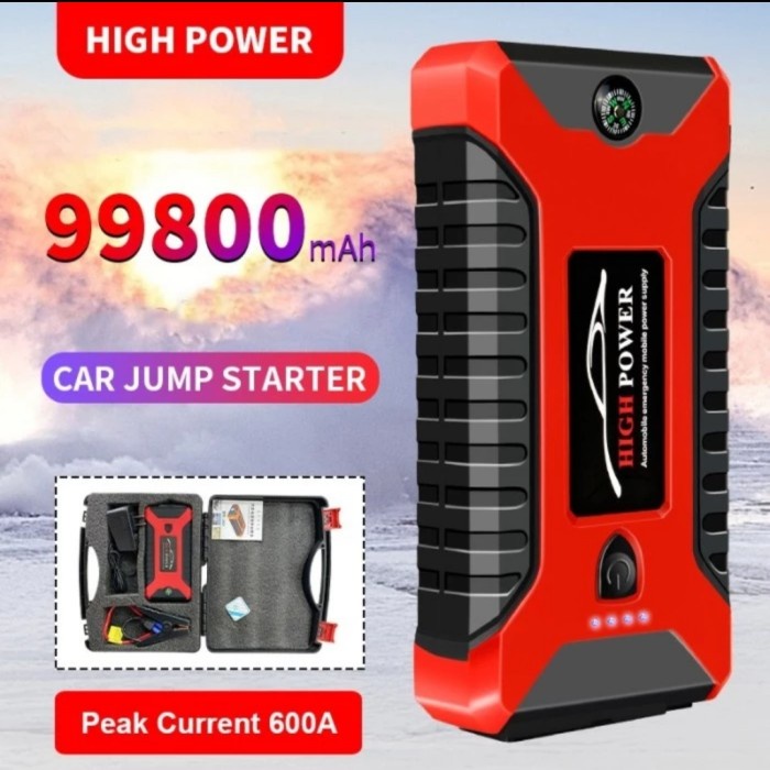 Jamper Jumper Aki mobil Powerbank Jumper Aki 99 ribu Mah 4 Port Usb