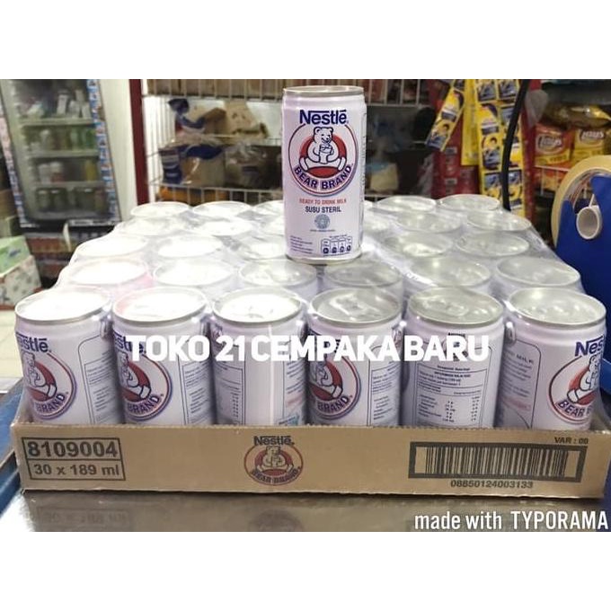 

Nestle Bear brand - Susu beruang 1 dus 189ml x 30pc TERLARIS TERPERCAYA ORIGINAL