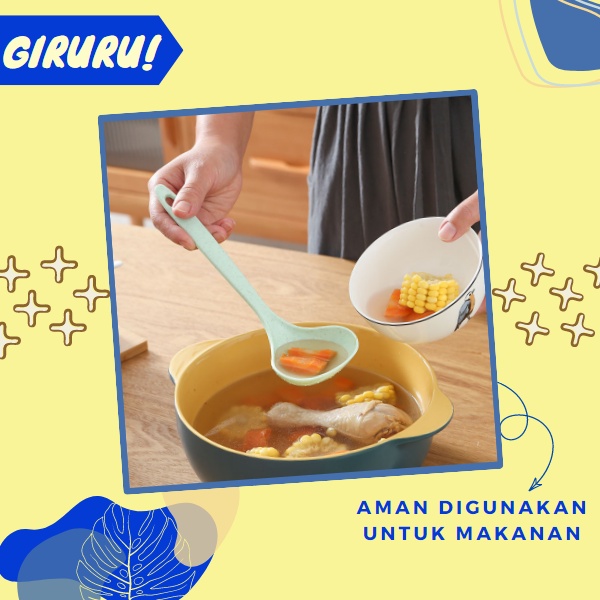 Sendok Kuah Sayur Jerami Premium Value / Spatula Centong Sayur Jerami Kokoh Awet Food Grade / Centong Kuah Jerami / Penyerok Kuah Sop Sup Cream Soup Jerami Portable / Centong Sayur Bahan Plastik Jerami Gandum / Centong Kuah Bubur Bahan Jerami Gandum Best