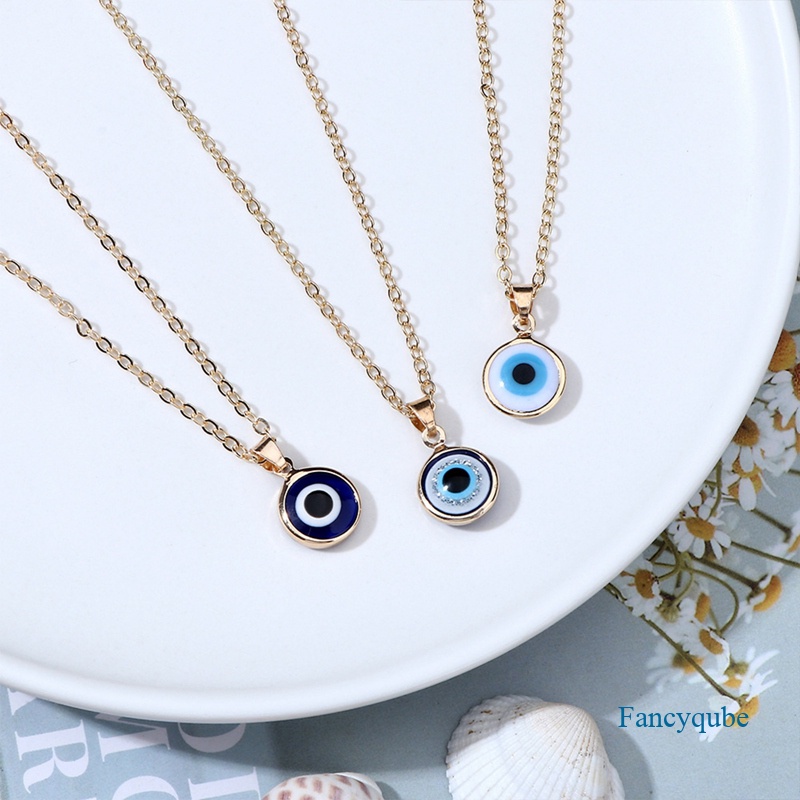 Wanita Kalung Fashion Perhiasan Evil Eye Pendant Klavikula Gothic Penjualan Panas Vintage Punk Multicolor