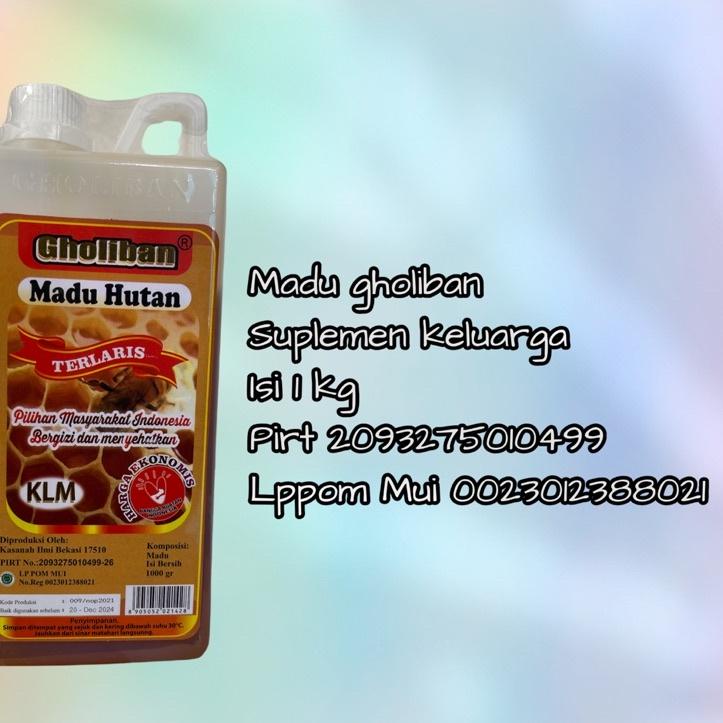 

[F-3&W ➸] Madu Hutan Kalimantan Gholiban plus Bee Pollen & Royal Jelly 1 kg-proses cepat