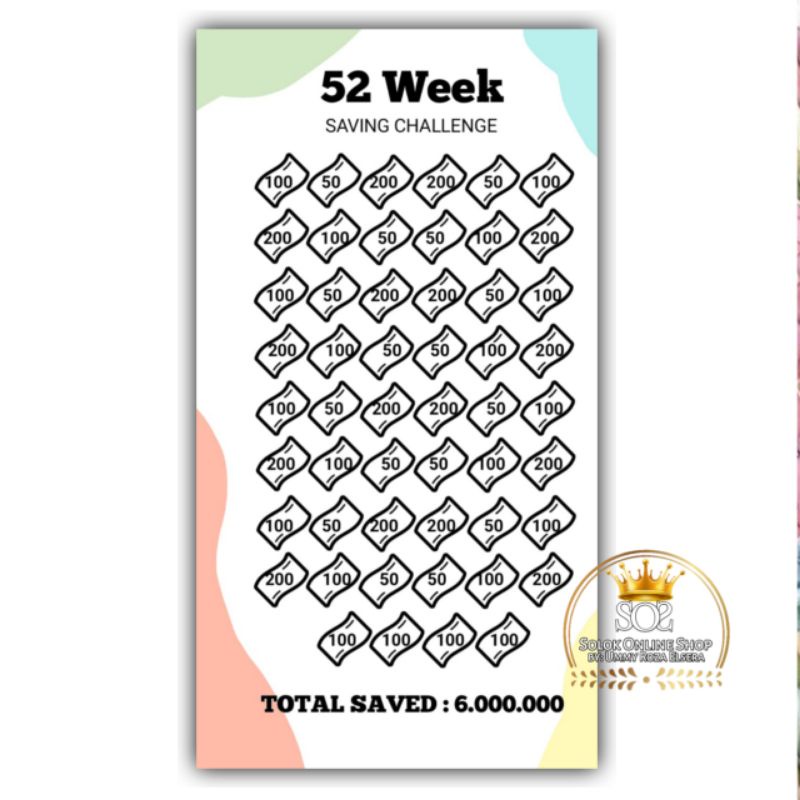 

NEW SAVING CHALLENGE KERTAS NABUNG BINDER A6-6RING