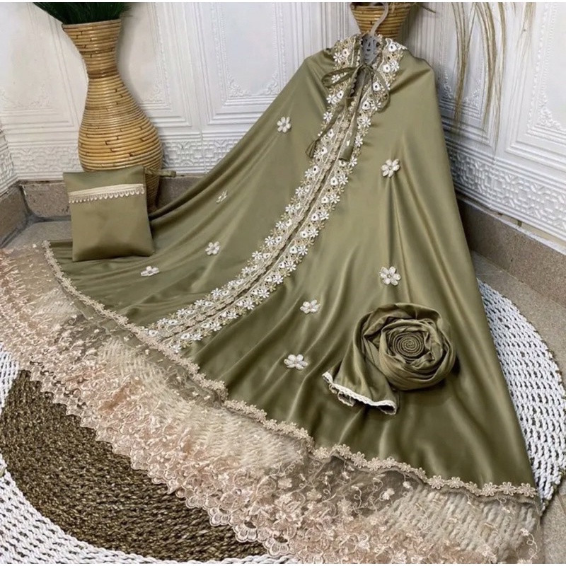 MUKENA SUTRA SAHIRA RENDA MEWAH - MUKENA DEWASA JUMBO MEWAH