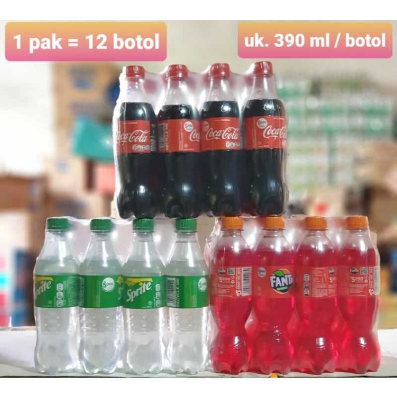 Jual Coca Colafantasprite 390ml 1 Dus Isi 12 Botol Shopee Indonesia 8888